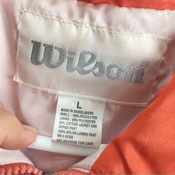 VINTAGE RETRO WILSON TWO-PIECE TRACK SUIT IN CORAL - Picture 6 of 12